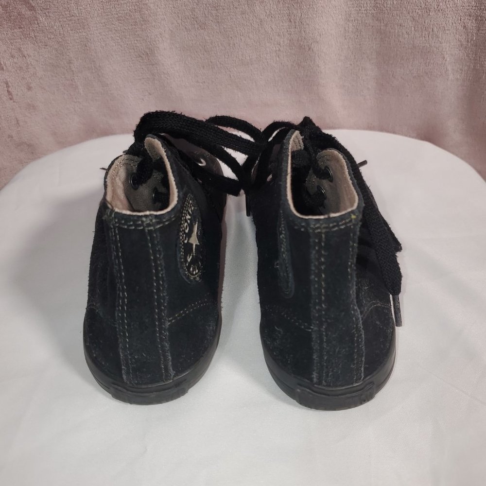 Womens Black Suede Mid Ankle Converse Size 6.5 - Picture 3 of 8